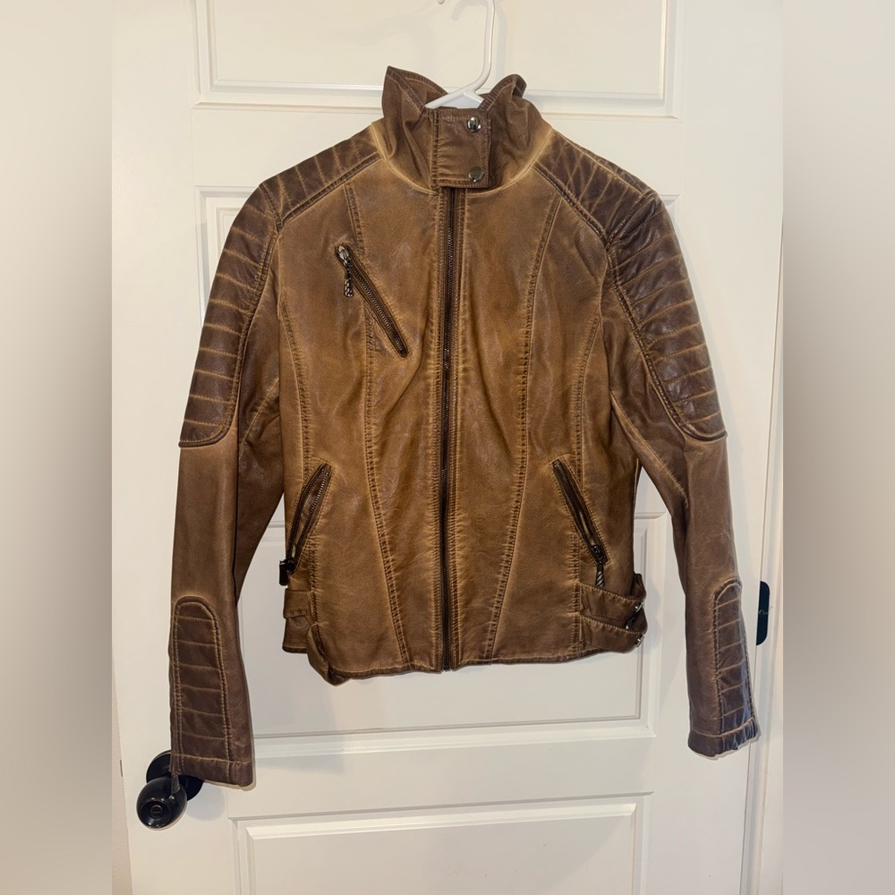 Brave Soul Tan and Black Leopard Print Jacket